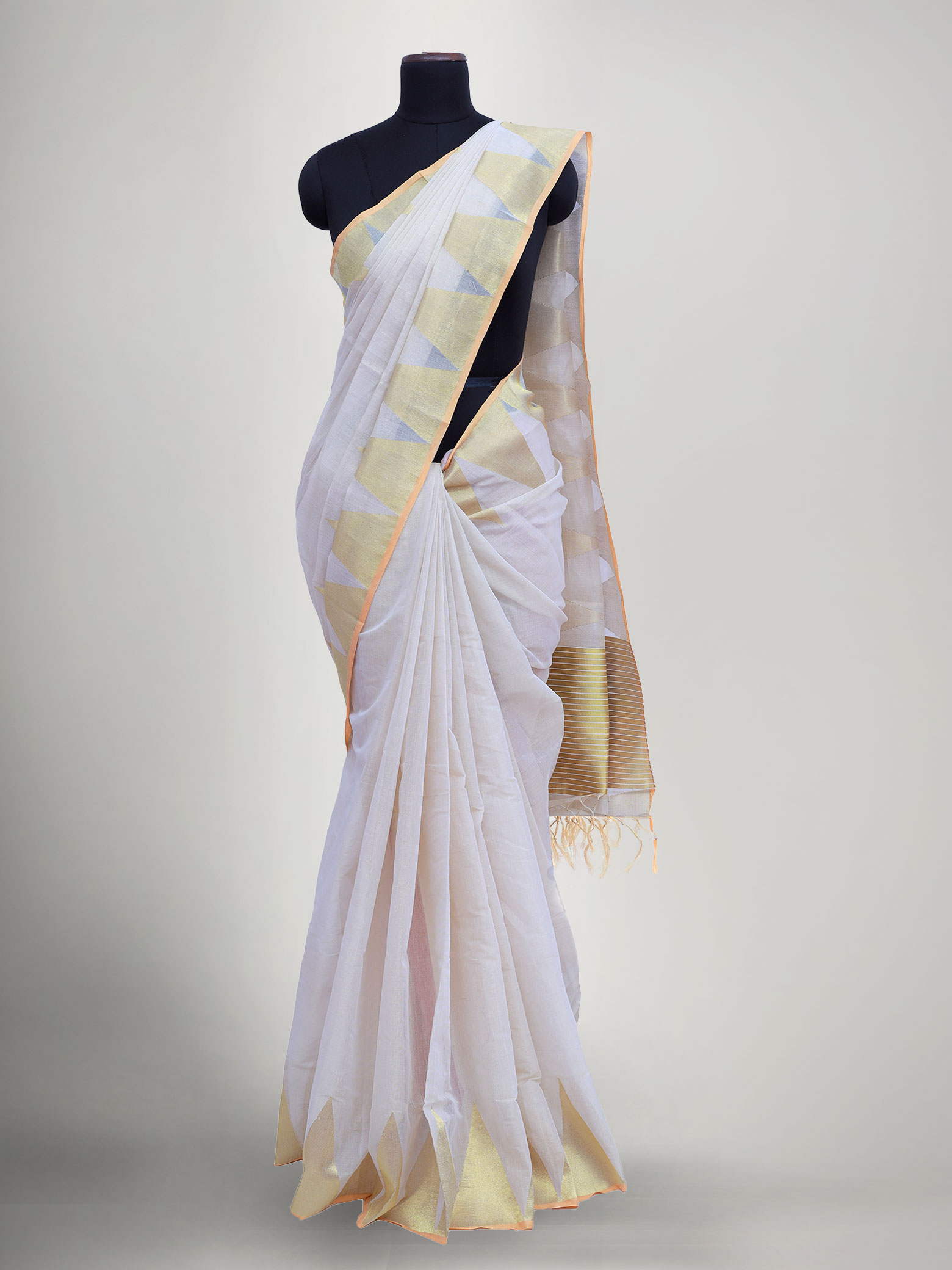 Purple Handwoven Handloom Silk Saree with Temple Border – ShopBollyWear.Com
